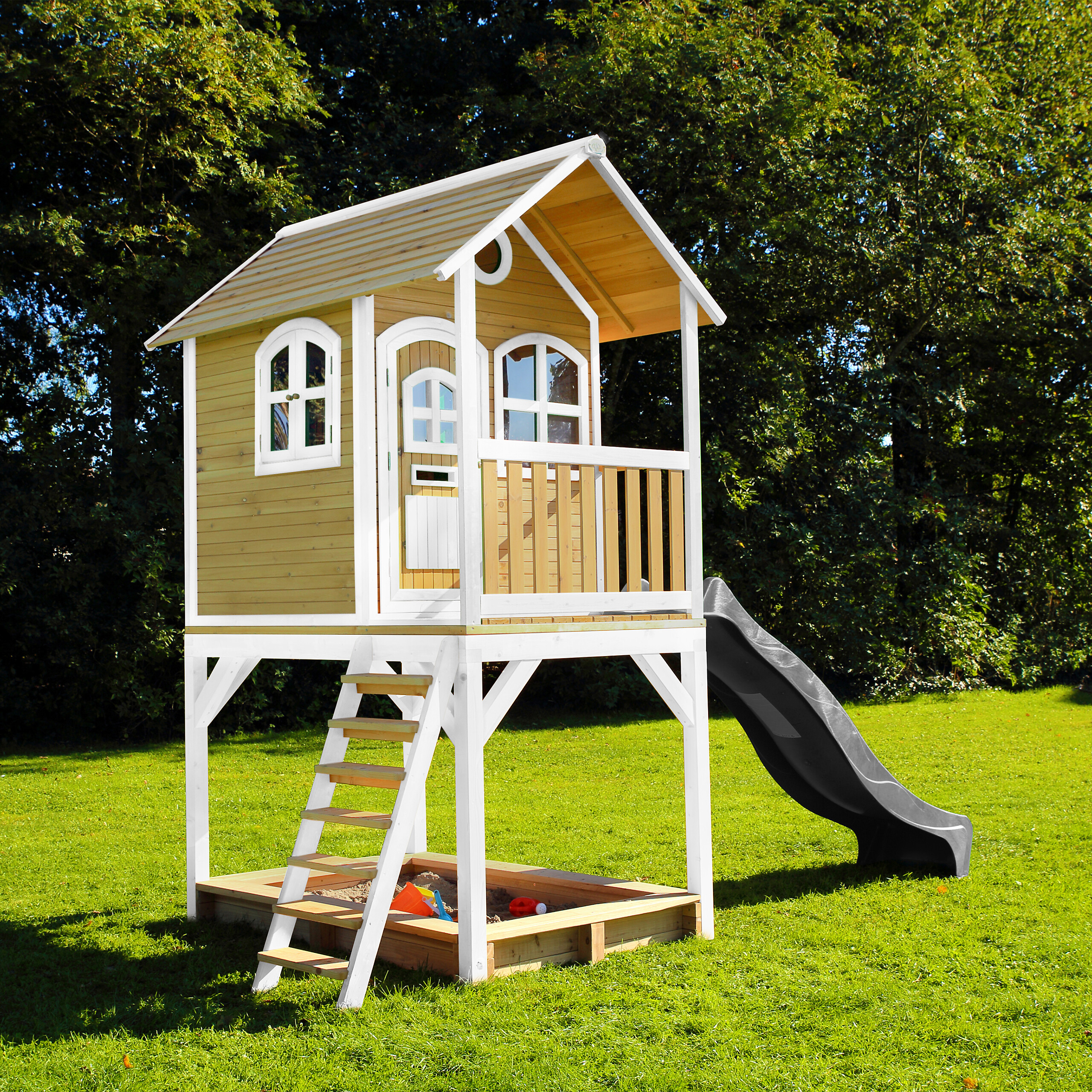 AXI Spielhaus Sarah braun B/H/L: ca. 370x291x191 cm