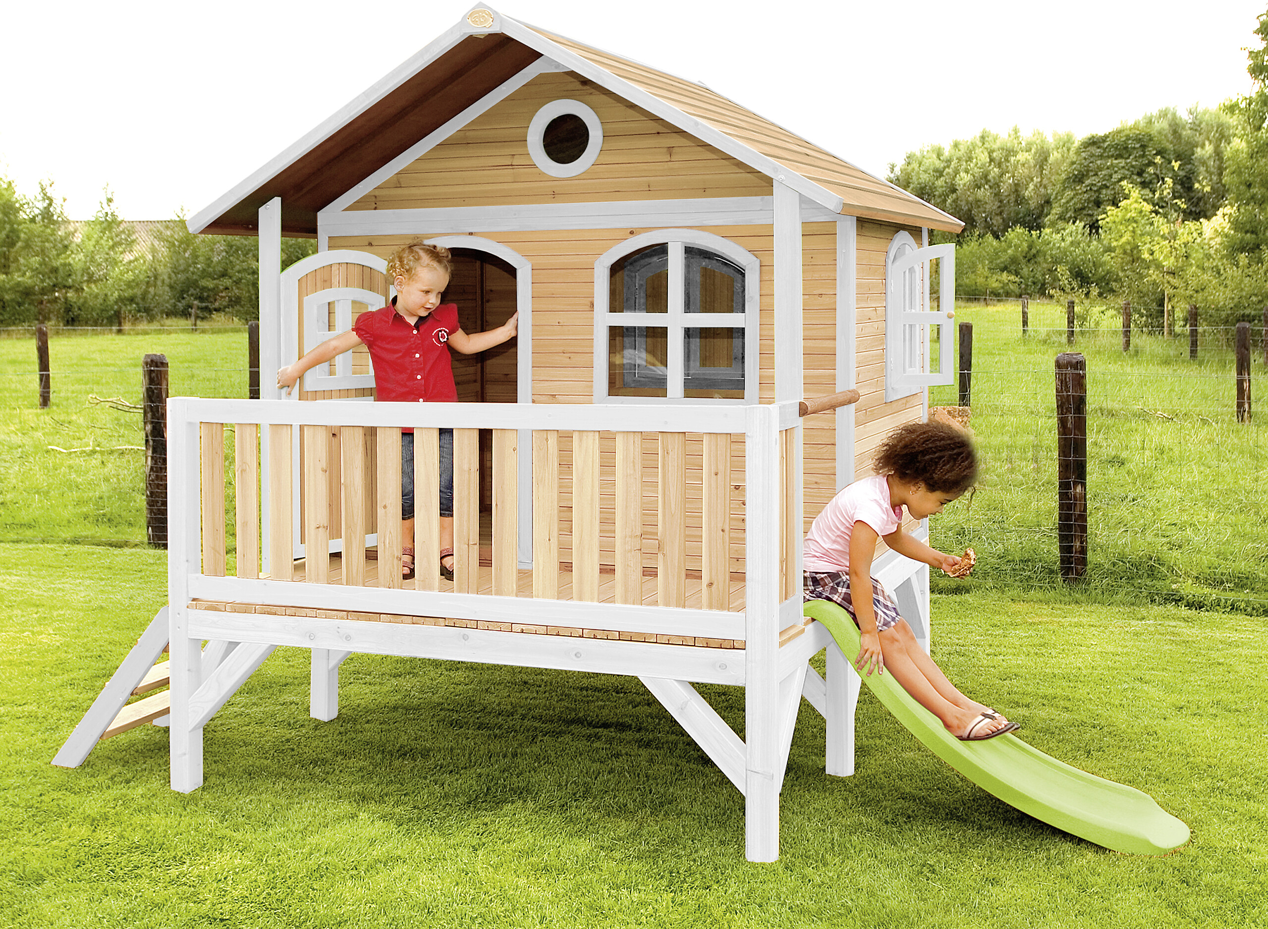 AXI Spielhaus Stef braun B/H/L: ca. 349x233x212 cm