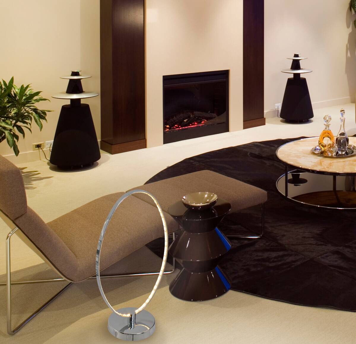 Näve Leuchten Tischleuchte 3099942 Chrom Metall B/H/T: ca. 18x44x24 cm null 1 Brennstellen