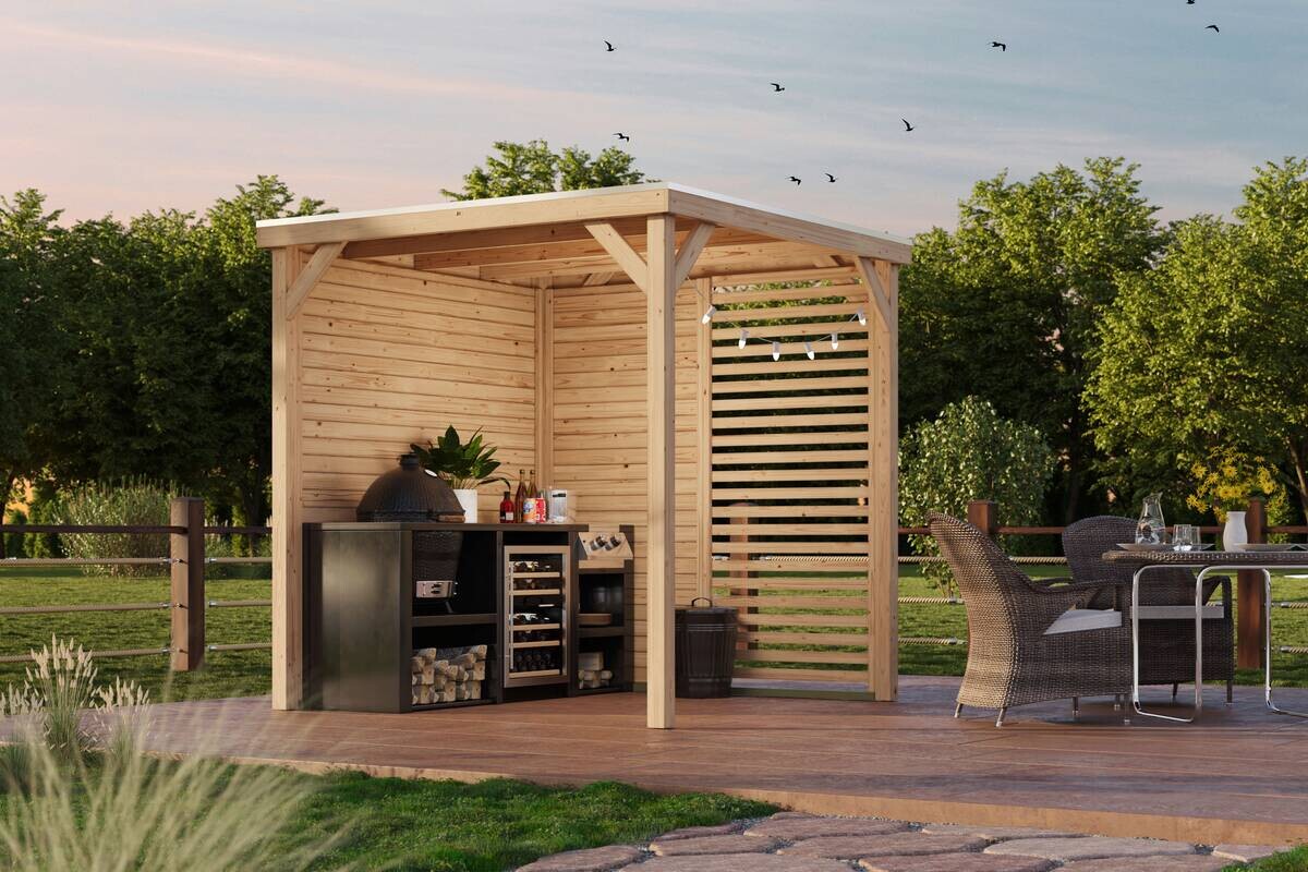 Karibu Pavillon Arizona natur Fichte B/H/T: ca. 231x243x231 cm