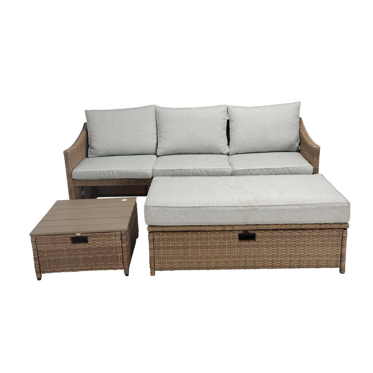 POCOline Gartensitzgruppe Anna braun Stahl