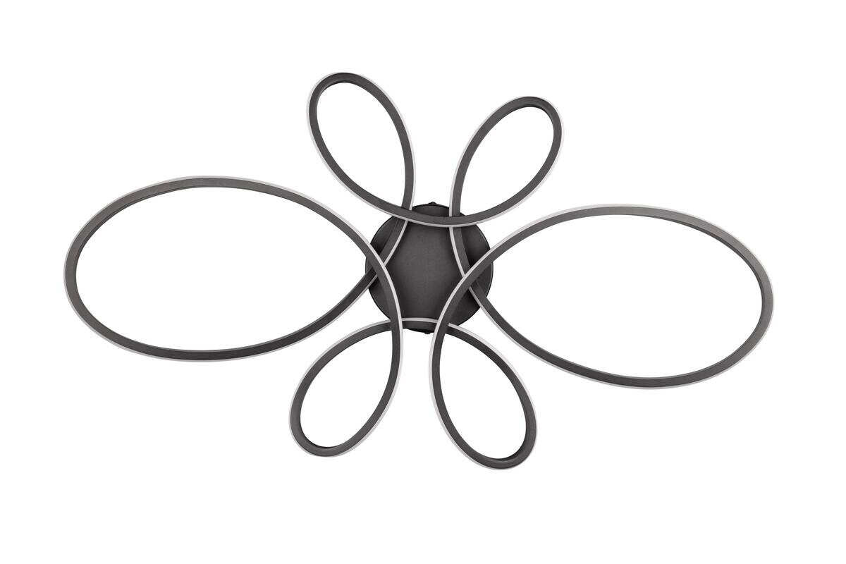 Trio LED-Deckenleuchte Fly mattschwarz Metall B/H/L: ca. 7,5x45,5x83 cm