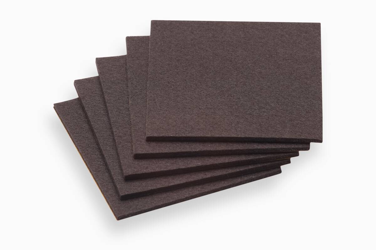 Meister Filzzuschnitt braun B/L/S: ca. 10x10x0,3 cm 5 tlg.