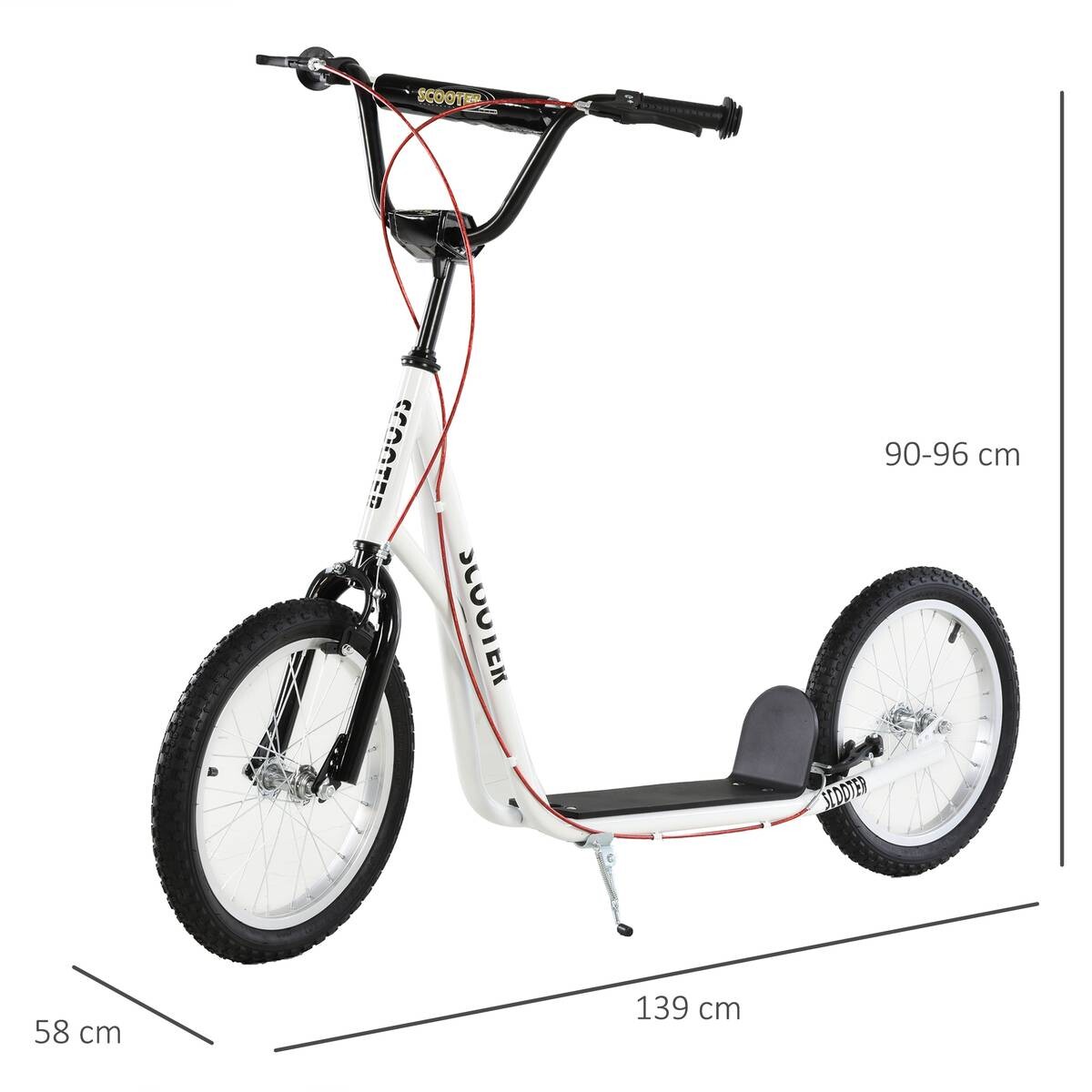 HOMCOM Kinderscooter weiß