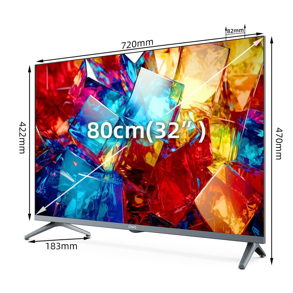 CHiQ QLED-Fernseher L32QM8T grau