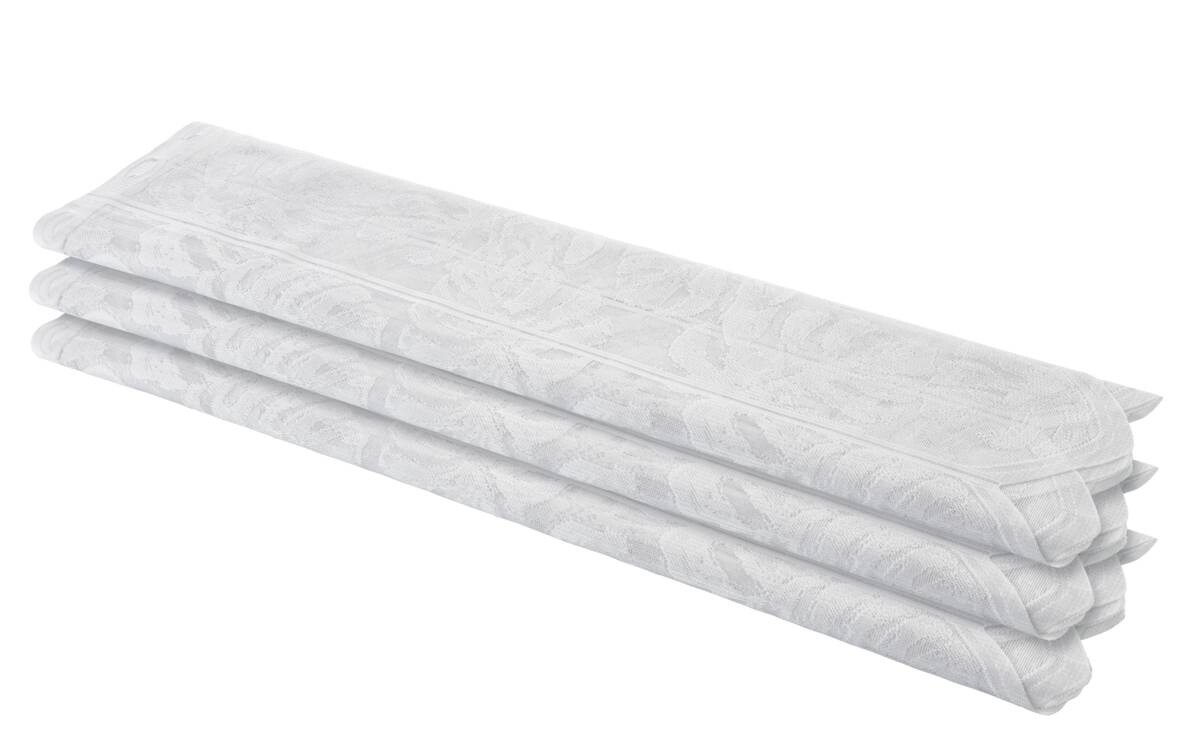 Scheibengardinen-Meterware Blatt weiß H: ca. 80 cm