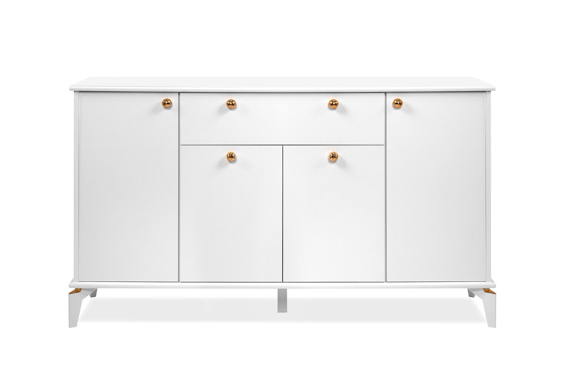 Sideboard Izmir weiß Kupfer B/H/T: ca. 158x90x36 cm