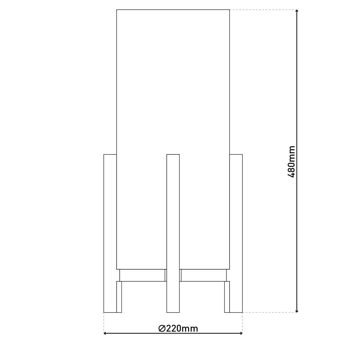Näve Leuchten LED-Leuchten 5311423 weiß Textil Holz B/H/T: ca. 22x48x22 cm null 1 Brennstellen