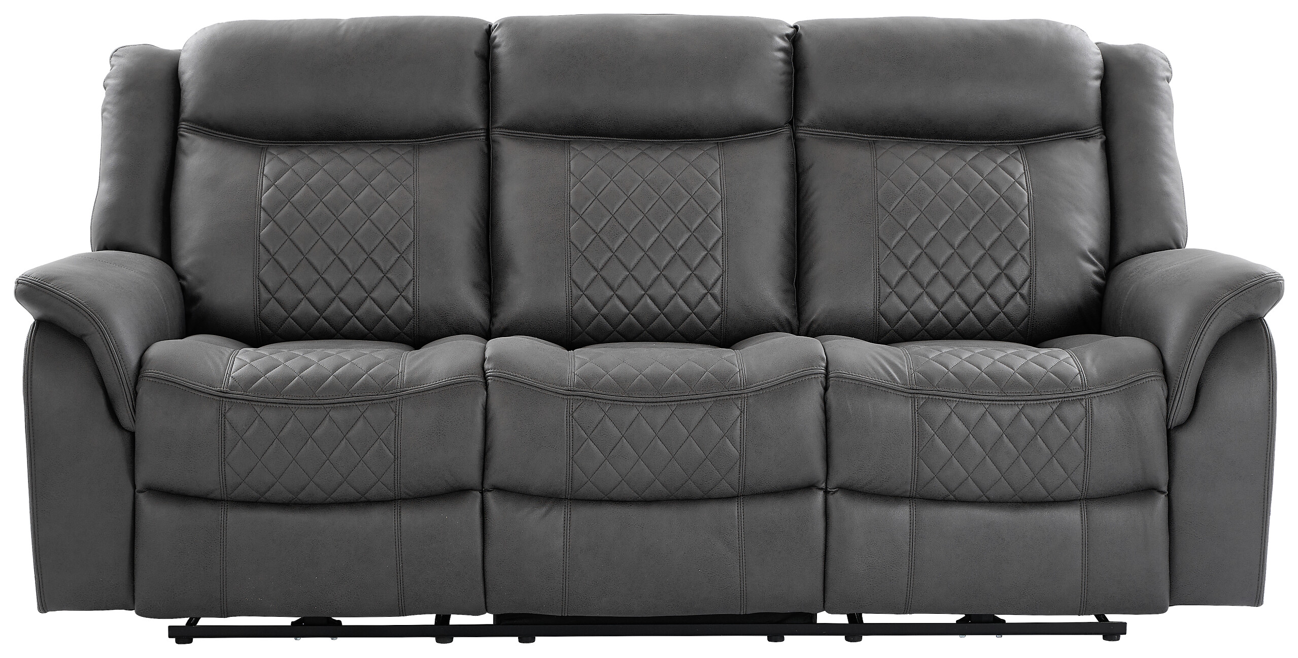 Sofa Pedro grau Microfaser B/H/T: ca. 220x108x94 cm