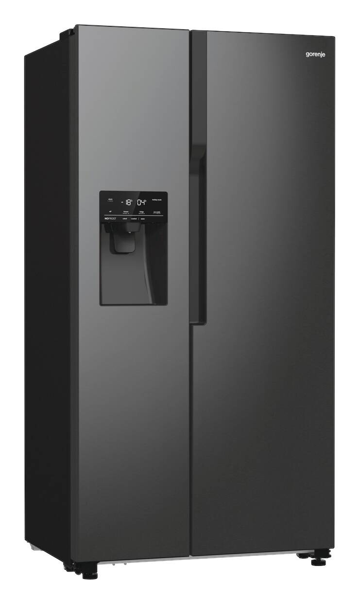 Gorenje Side-by-Side NRR9ESBXL Ice Crushed schwarz B/H/T: ca. 92x179x70 cm
