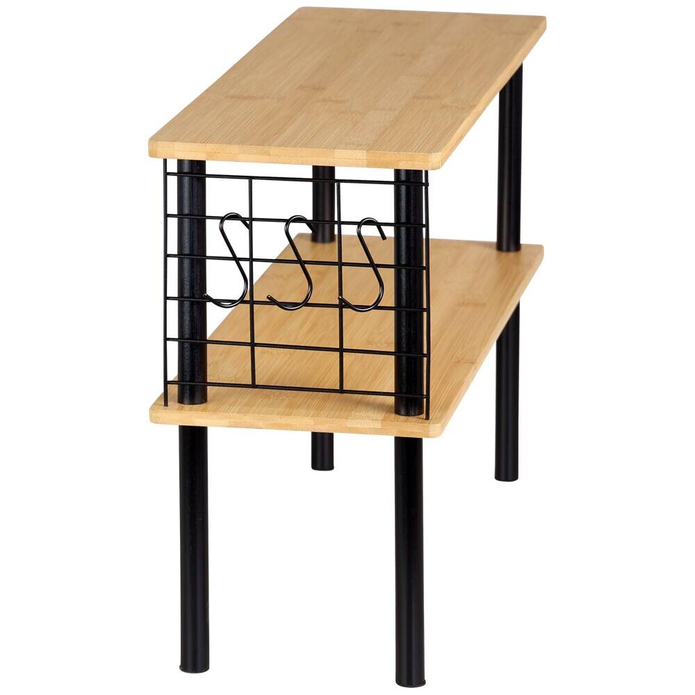 Kesper Küchenregal schwarz Bambus B/H/L: ca. 20x38x55 cm