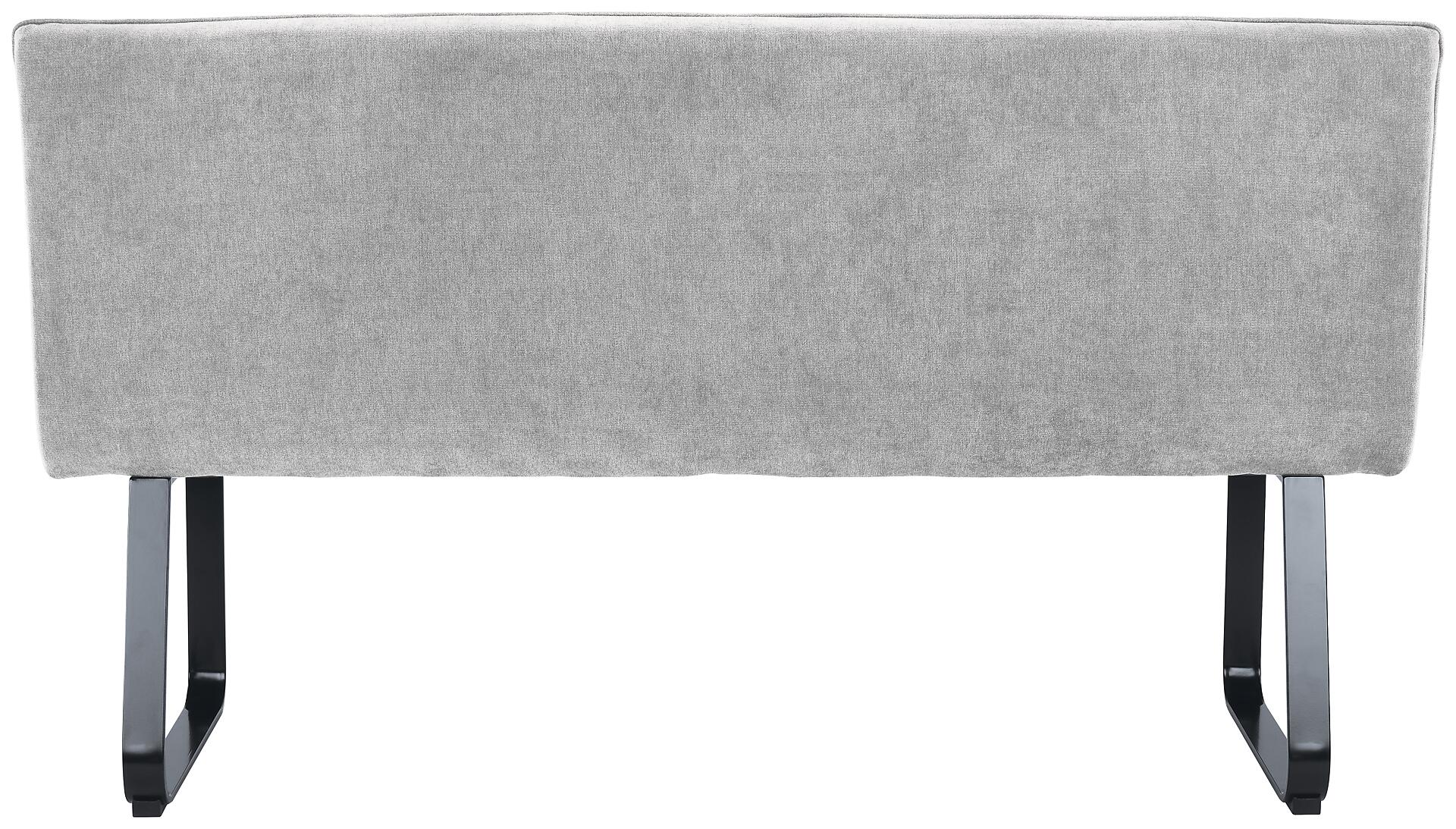 Bank TALEA hellgrau schwarz B/H/T: ca. 160x92x59 cm