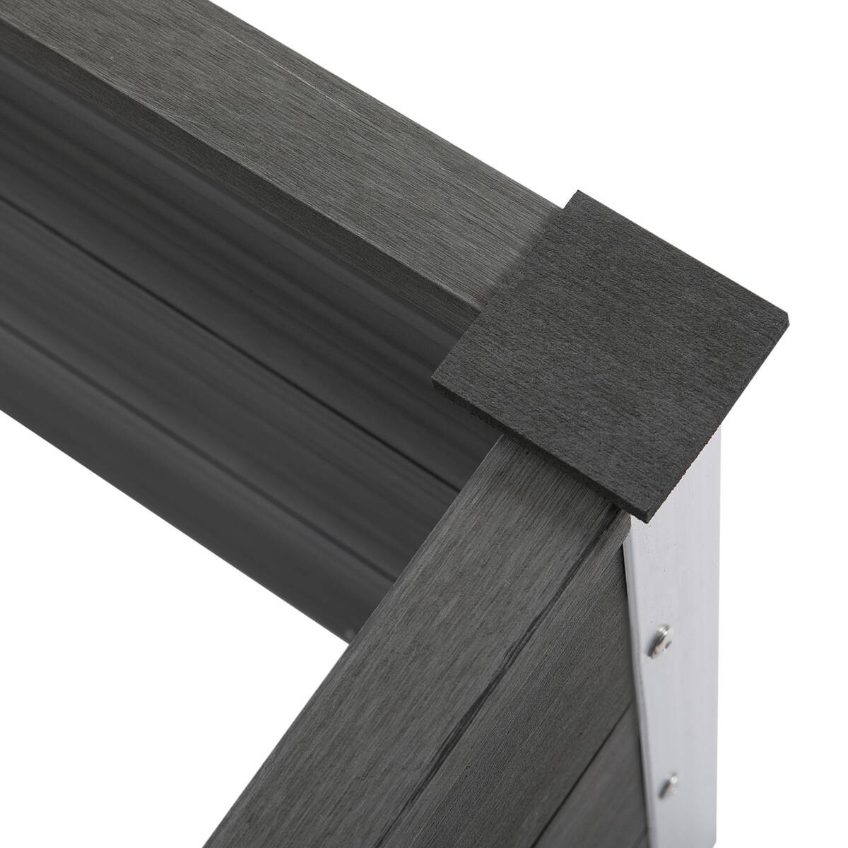 Outsunny Blumenkübel grau Kunststoff B/H/L: ca. 50x50x100 cm