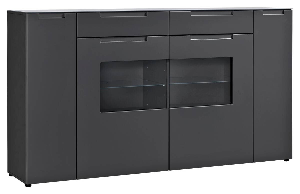 Highboard Mailand anthrazit matt MDF B/H/T: ca. 192x108x40 cm