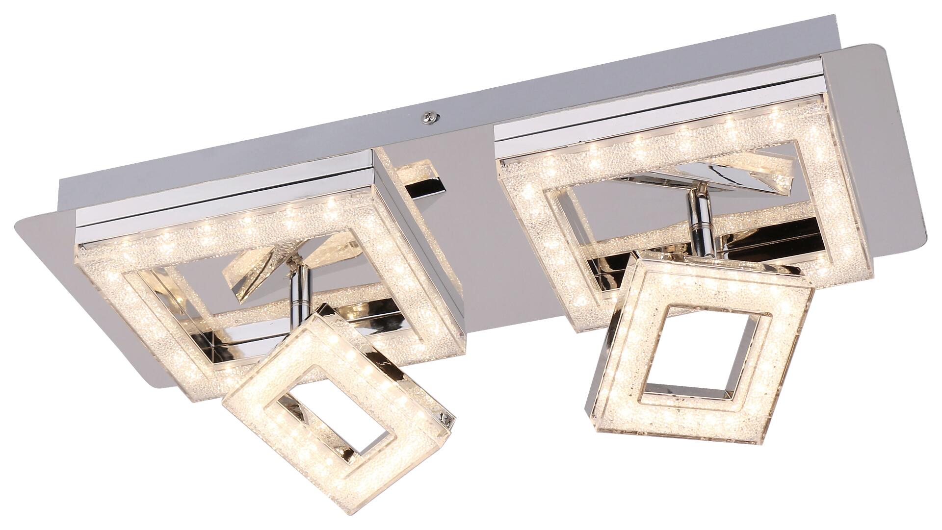 POCOline Deckenleuchte Timo Chrom klar Metall Acryl B/L: ca. 19x44 cm