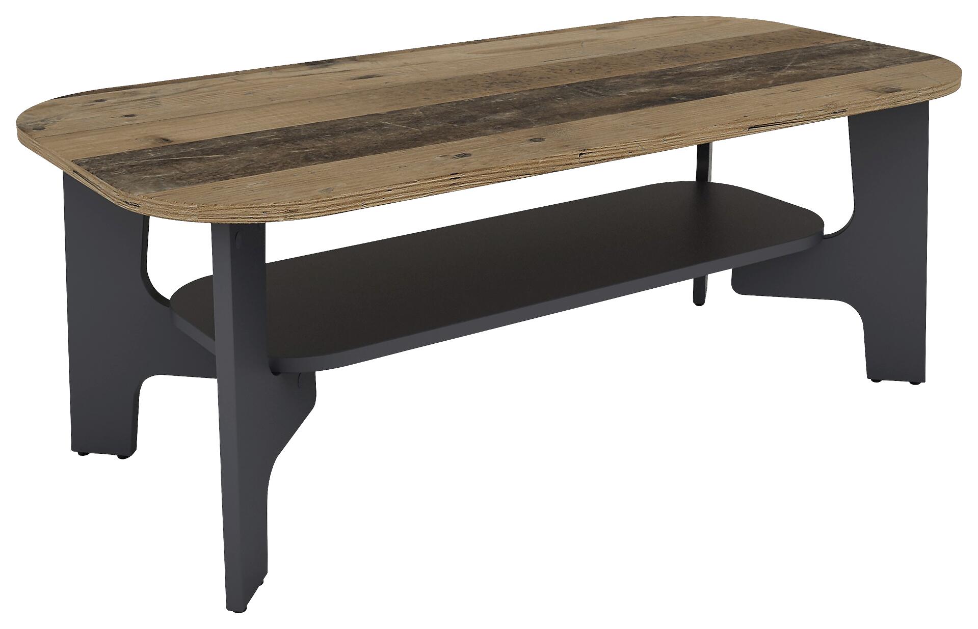 byLIVING Couchtisch JONNY Eiche Old Wood anthrazit anthrazit Holzwerkstoff Holzwerkstoff B/H/T: ca. 110x42,5x55 cm