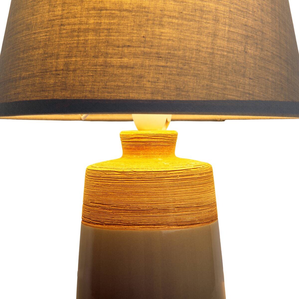 Näve Leuchten Tischleuchte 3122316 grau Keramik B/H/T: ca. 20x31x20 cm E14 1 Brennstellen