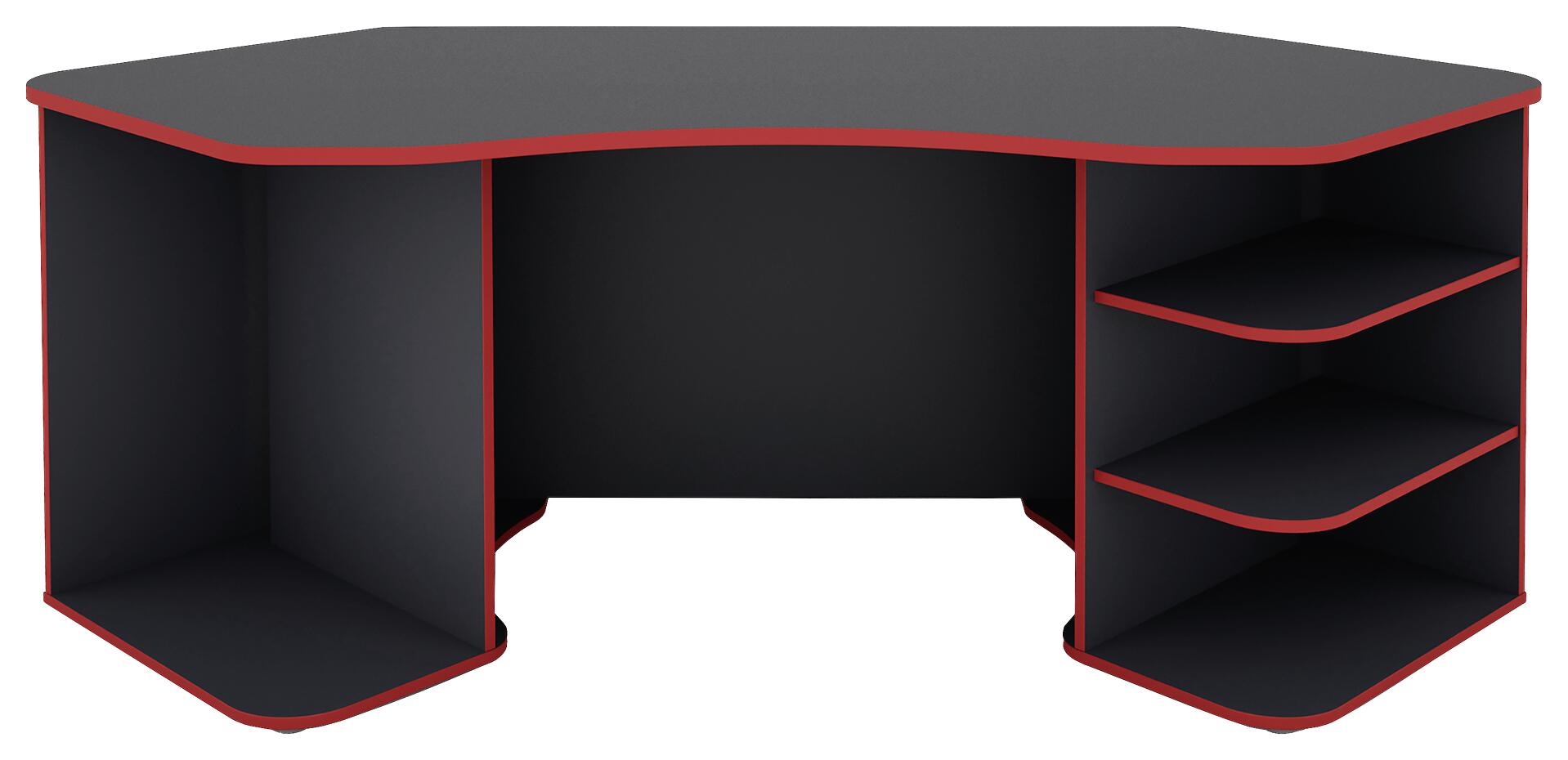 Schreibtisch THANATOS anthrazit rot B/H/T: ca. 198x76x85 cm