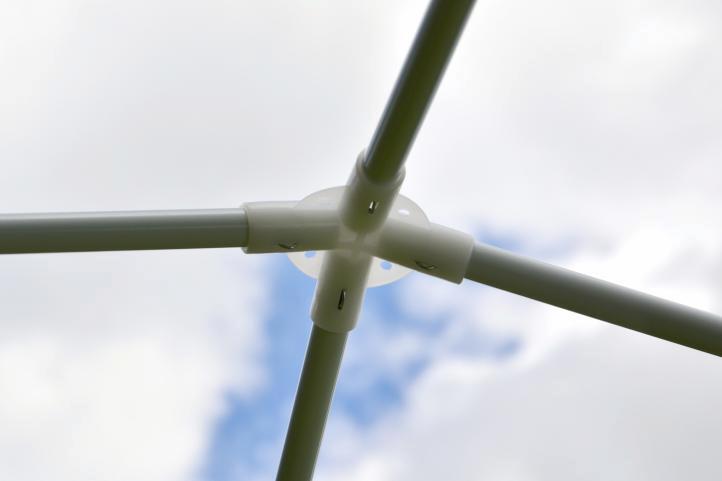 VCM Pavillon blau Stahlrohr B/H/L: ca. 300x197x300 cm