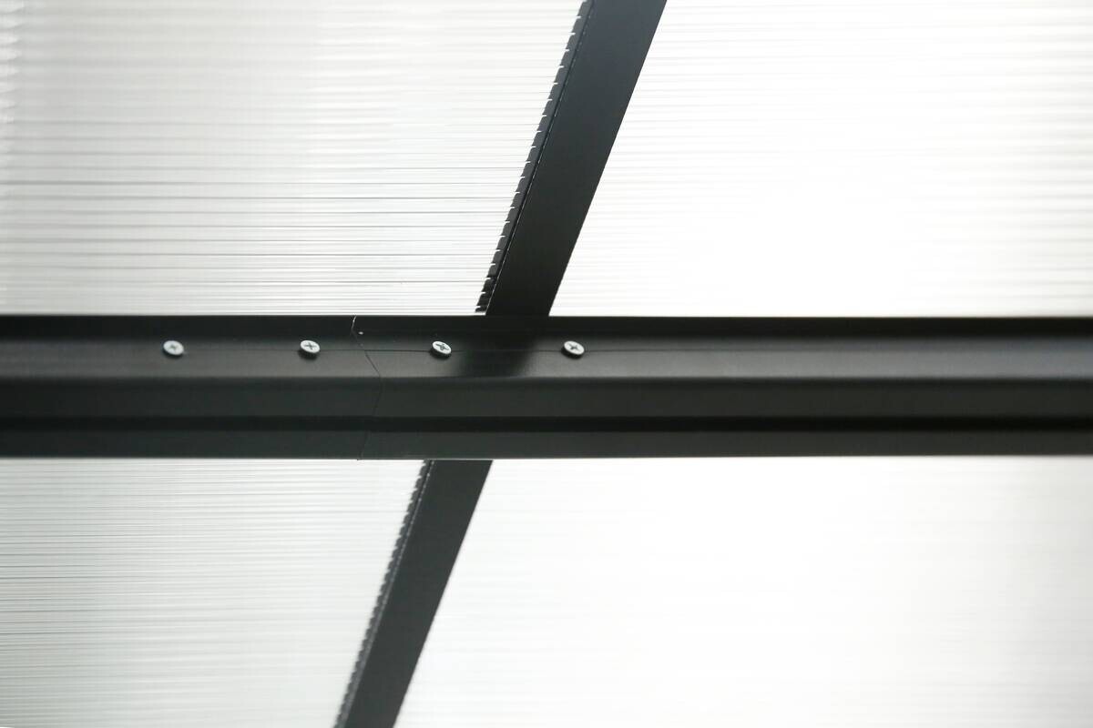 Westmann Terrassenüberdachung Bruce schwarz Aluminium B/H/L: ca. 617x270x300 cm