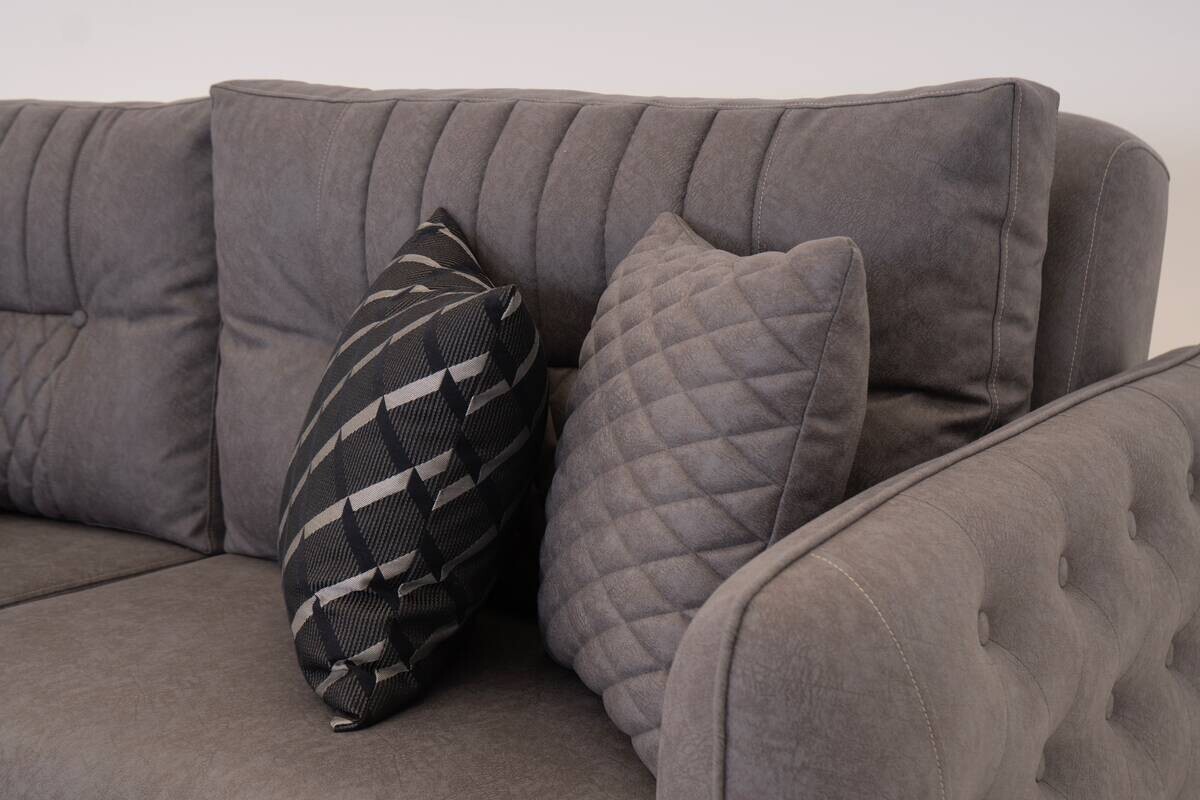 Sofa 3-2-1 Mislina blaugrau Microfaser