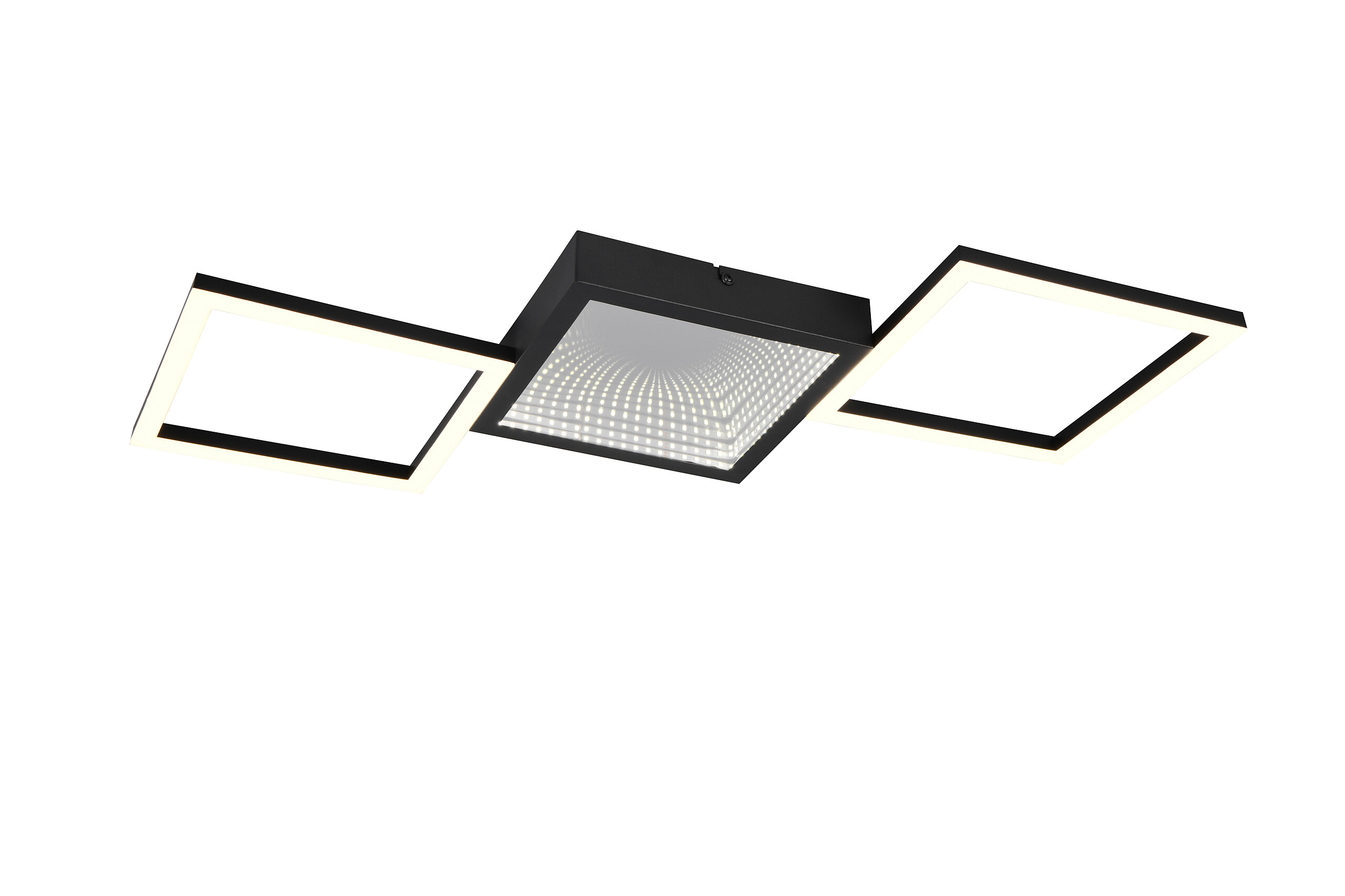 Reality LED-Deckenleuchte Gelo mattschwarz Metall B/H/L: ca. 43x4x66 cm