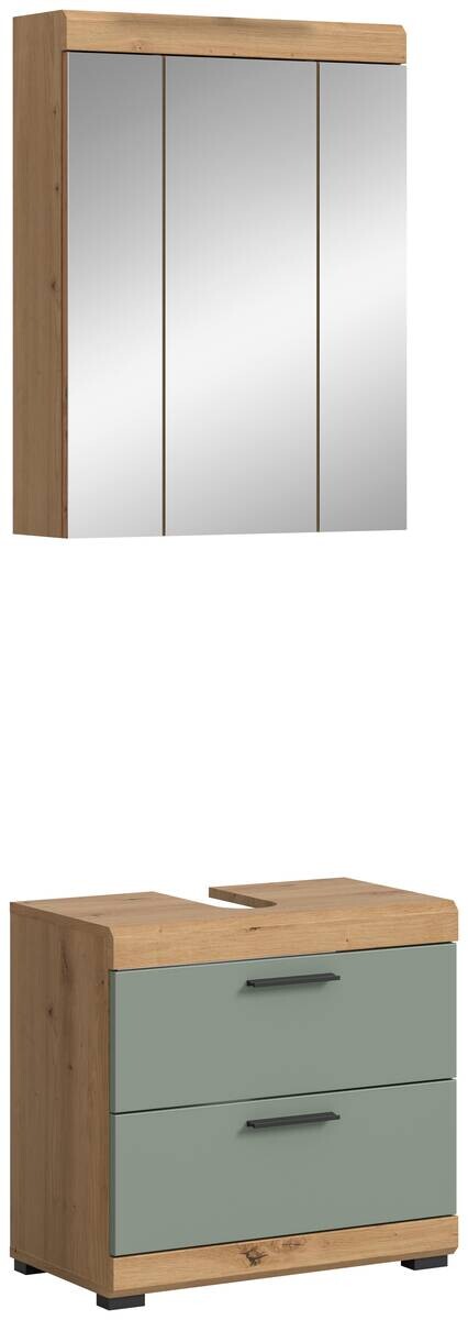 Badezimmer-Set Scout Eiche Artisan Nachbildung salbei Nachbildung B/H/T: ca. 60x191x37 cm