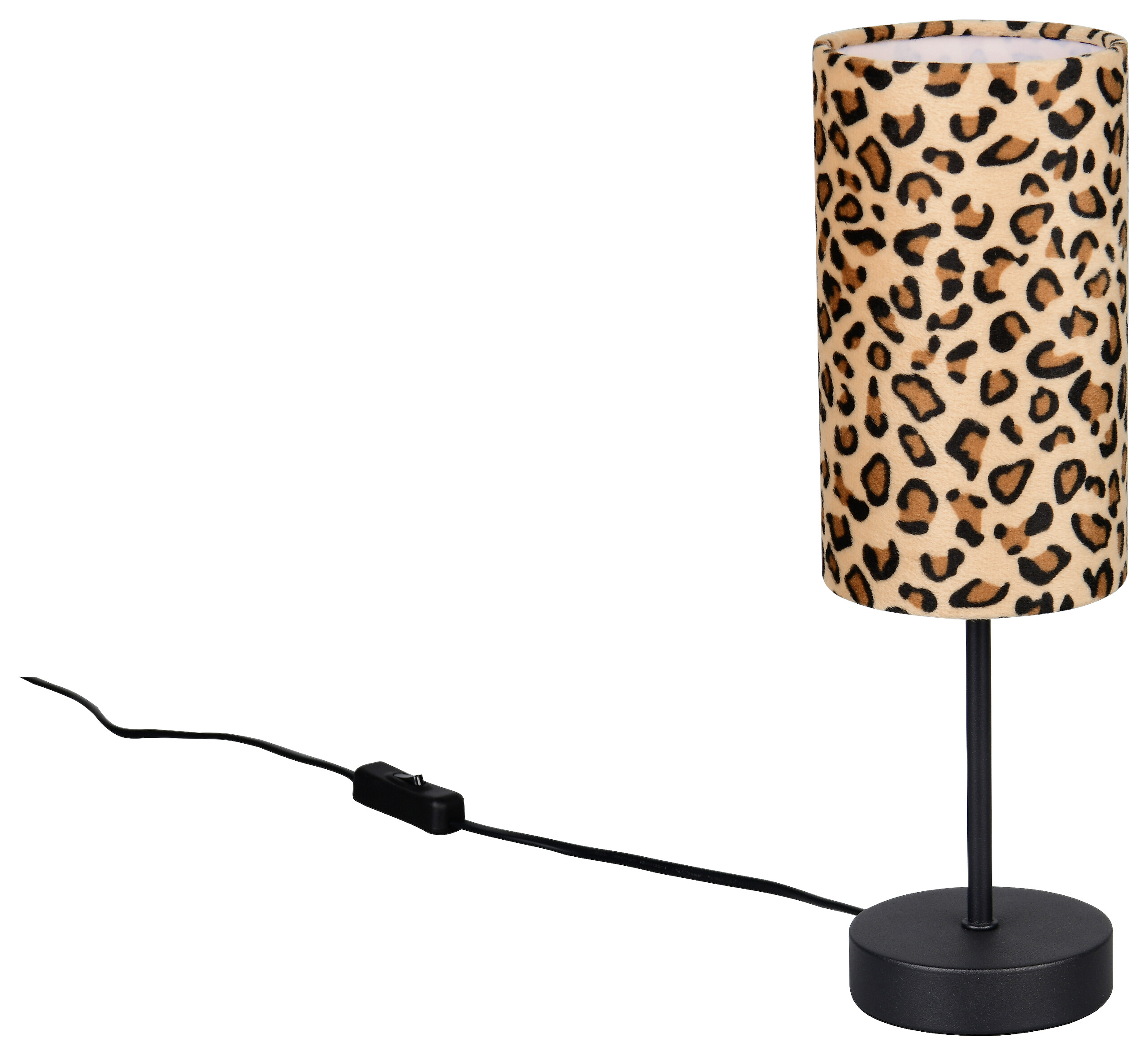 Reality Tischleuchte schwarz braun H/D: ca. 36,5x11 cm E14 1 Brennstellen