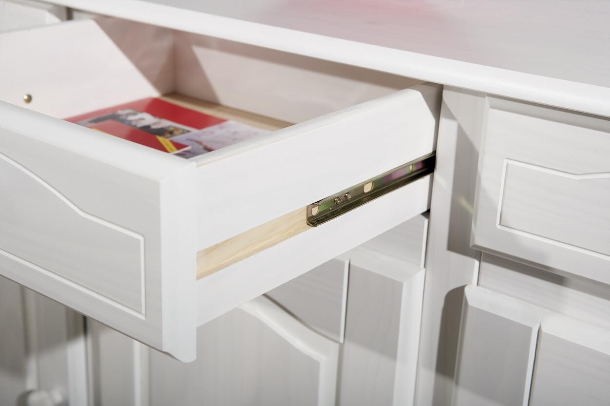 Kommode Livio weiß lackiert Kiefer B/H/T: ca. 130x87x43 cm