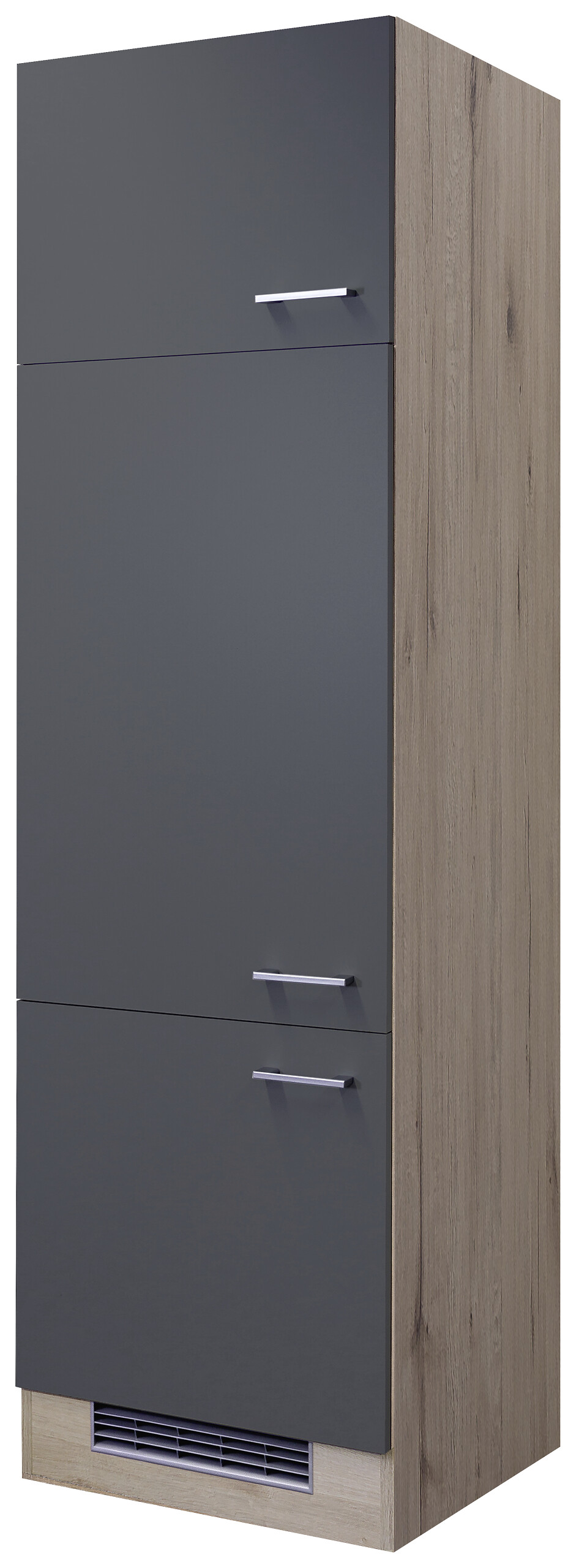 Kühlumbauschrank Morena grau matt B/H/T: ca. 60x200x57 cm