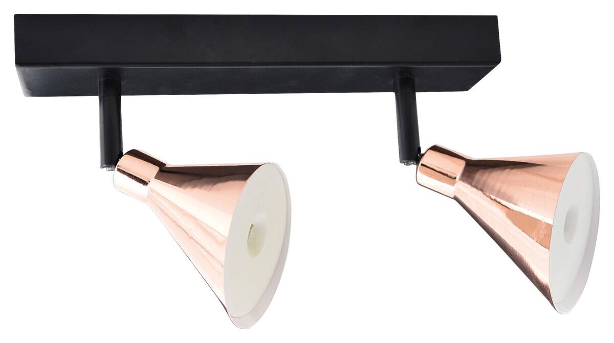 Näve Leuchten Spotleuchte 1208747 Kupfer Metall B/H/T: ca. 5,5x3x27 cm 2 Brennstellen