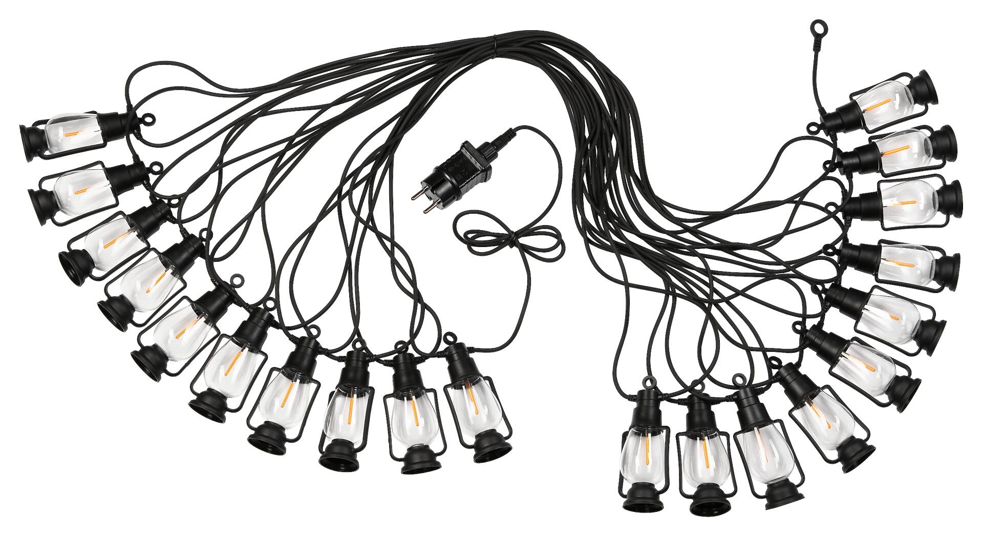 Outdoor-Lichterkette schwarz B/L: ca. 2x2000 cm