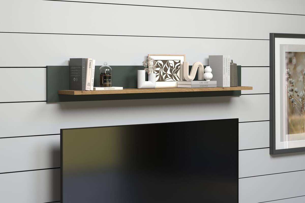 Wandboard Stanton tannengrün Eiche Evoke Coast Nachbildung B/H/T: ca. 156x22x22 cm