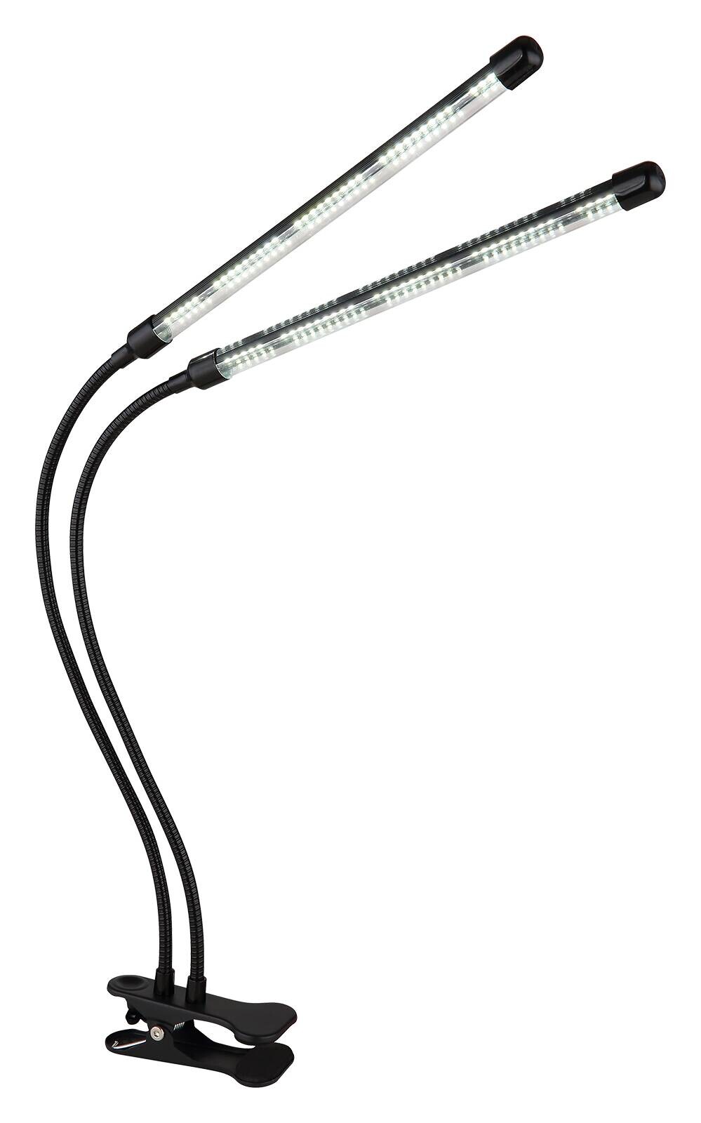 GLOBO LED-Klemmstrahler mattschwarz transparent Metall Kunststoff B/H/T: ca. 45x47x41 cm 1 Brennstellen