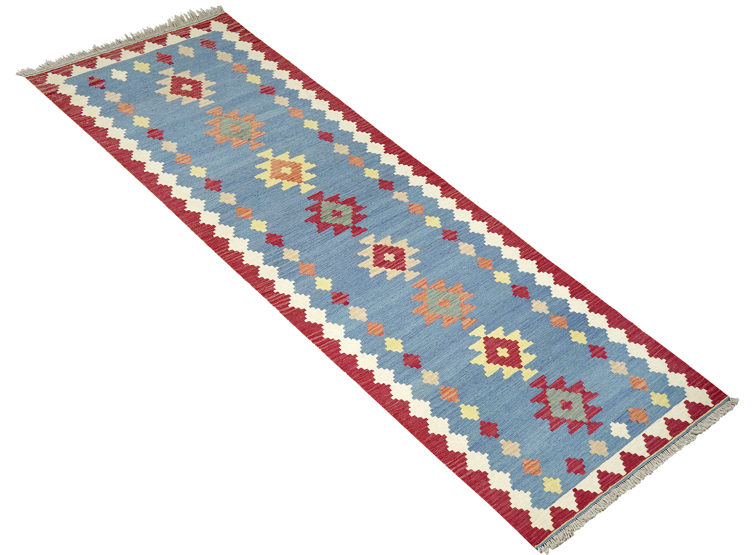 PersaTepp Teppich Kelim Gashgai blau B/H/L: ca. 85x1x298 cm