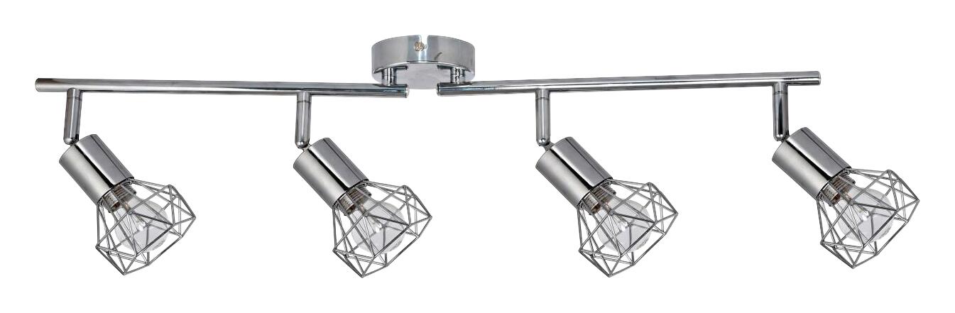 POCOline Spotbalken Aurelius Chrom Metall B/H/L: ca. 21x10x73 cm E14 4 Brennstellen