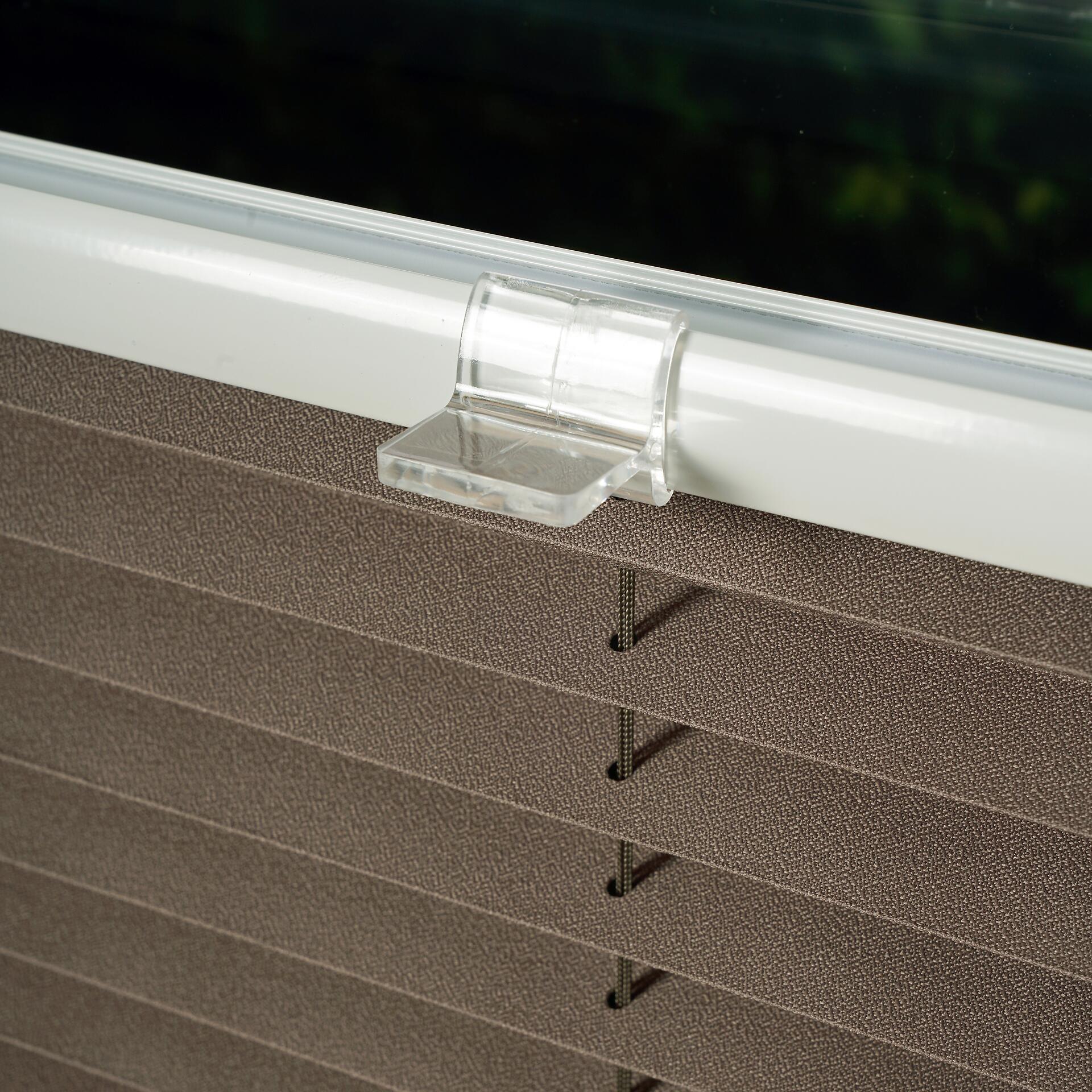 Hochwertiges Klemmplissee sand B/L: ca. 100x130 cm