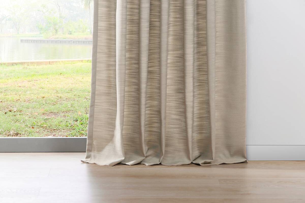 Ösenvorhang 2er Pack Balance beige B/L: ca. 135x245 cm