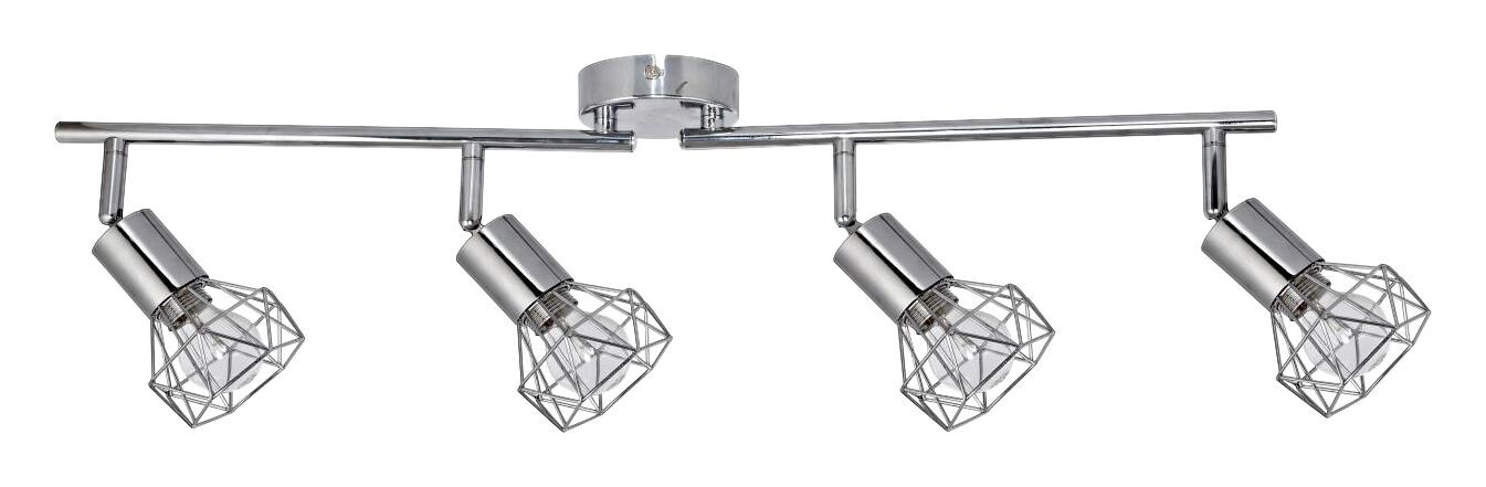 POCOline Spotbalken Aurelius Chrom Metall B/H/L: ca. 21x10x73 cm E14 4 Brennstellen