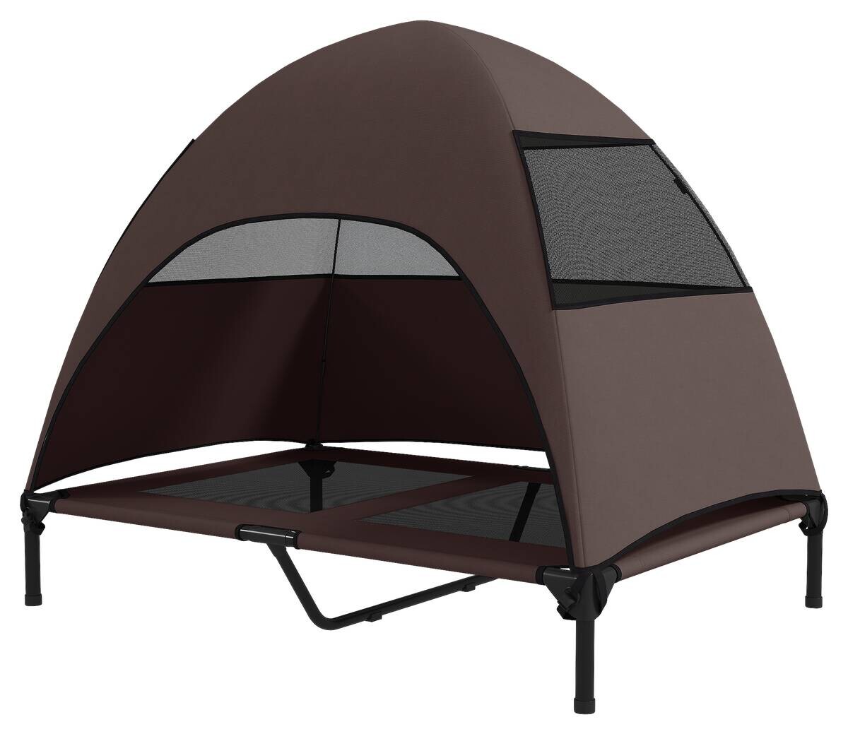 PawHut Hundeliege kaffee Stahl B/H/L: ca. 76x99x106 cm