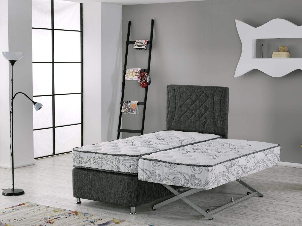 Polsterbett Comet grau dunkel Liegefläche B/L: ca. 90x200 cm