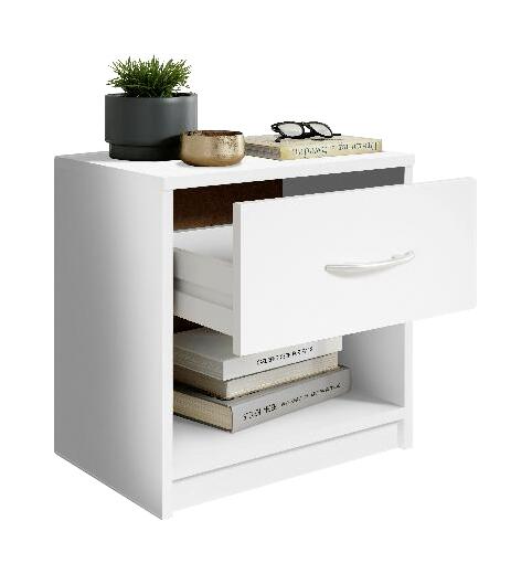 Nachtkonsole Pepe weiß B/H/T: ca. 39x41x28 cm