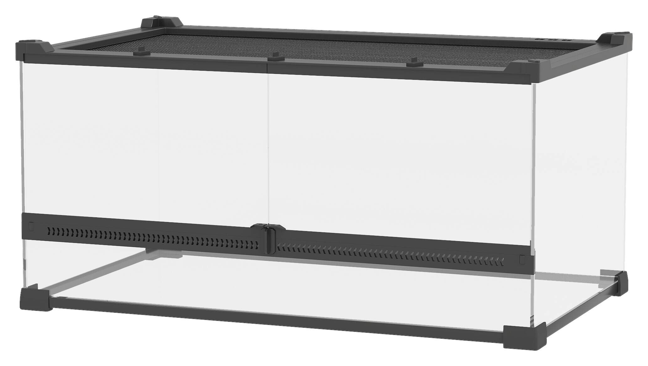 PawHut Terrarium schwarz Glas B/H/L: ca. 30x25x50 cm