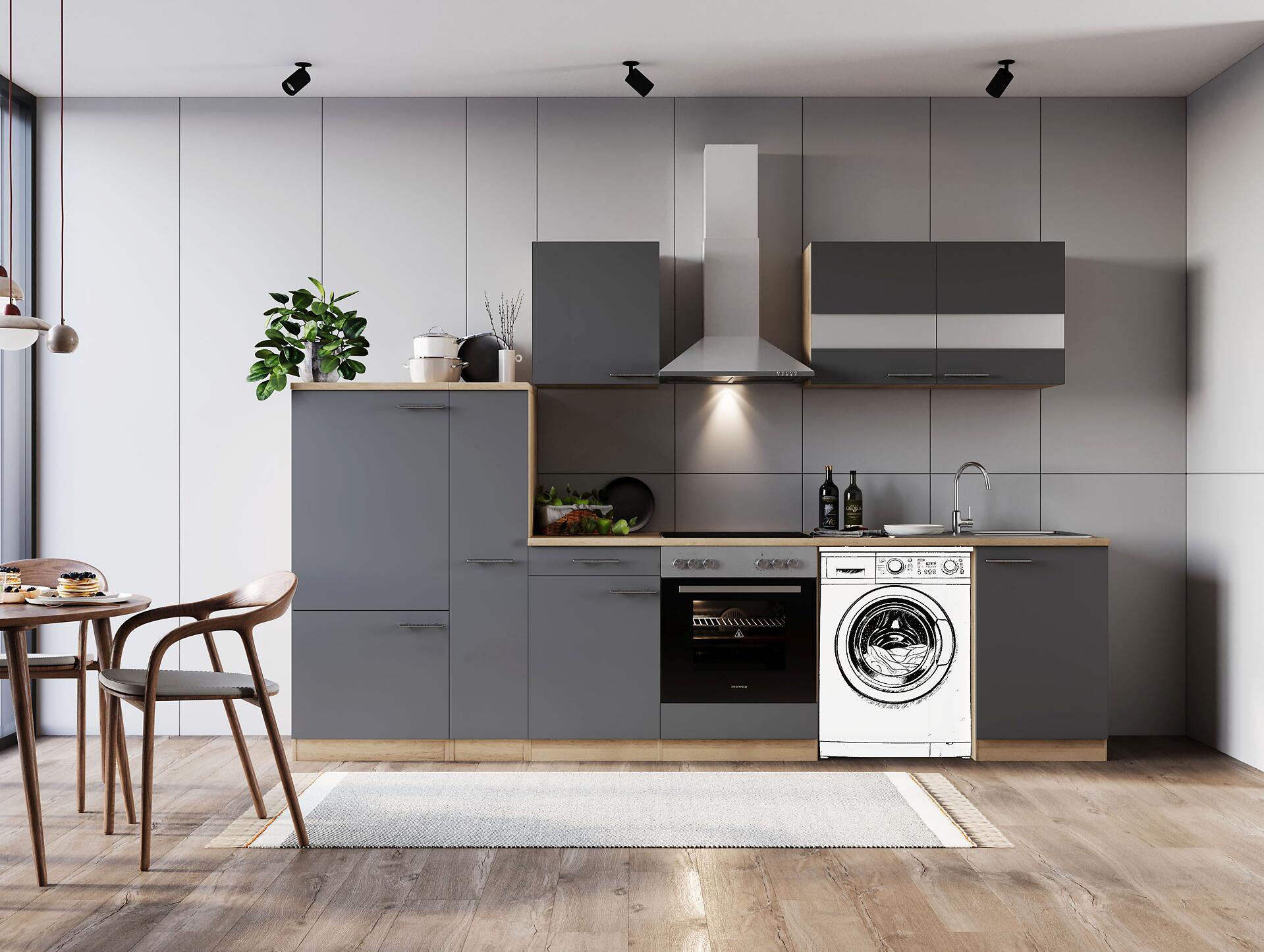 Respekta Küchenblock Merle grau B/H/T: ca. 310x200x60 cm