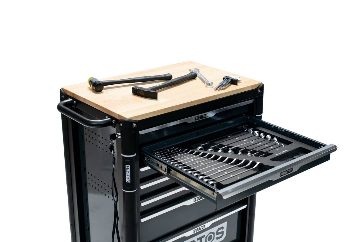 Werkstattwagen Mento schwarz B/H/L: ca. 73x98x48 cm