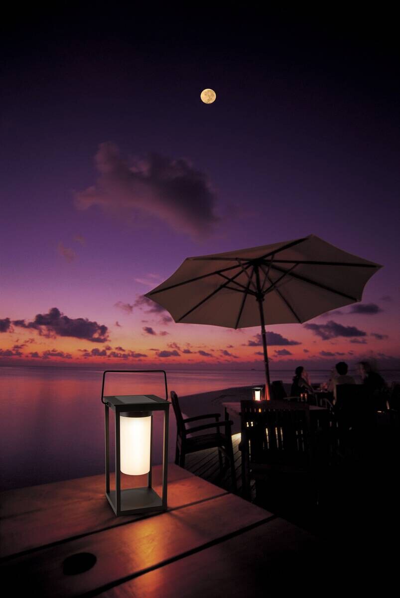 LED-Sockelleuchte 3180922 schwarz Aluminium Kunststoff B/H/L: ca. 14,5x28x14,5 cm