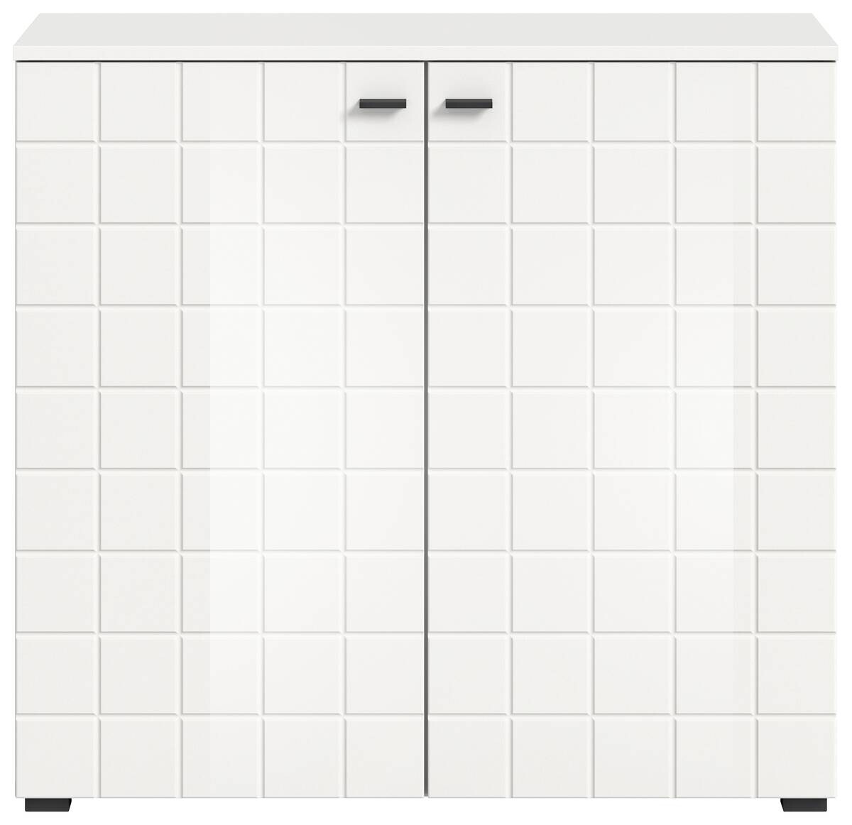 Kommode Monte weiß weiß Hochglanz B/H/T: ca. 92x86x37 cm