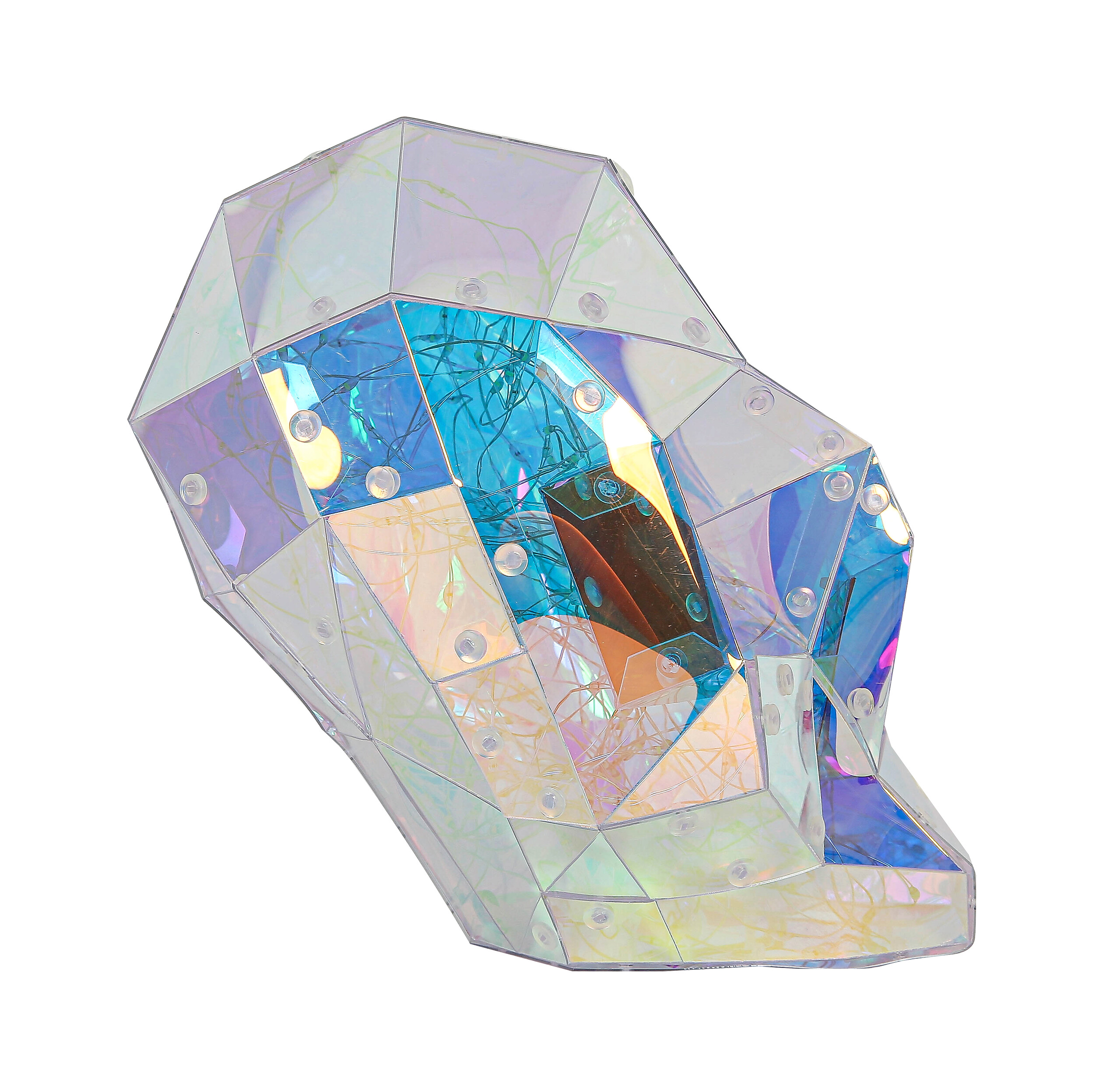 Nolo Tischleuchte Totenkopf transparent B/H/L: ca. 17x17x23 cm