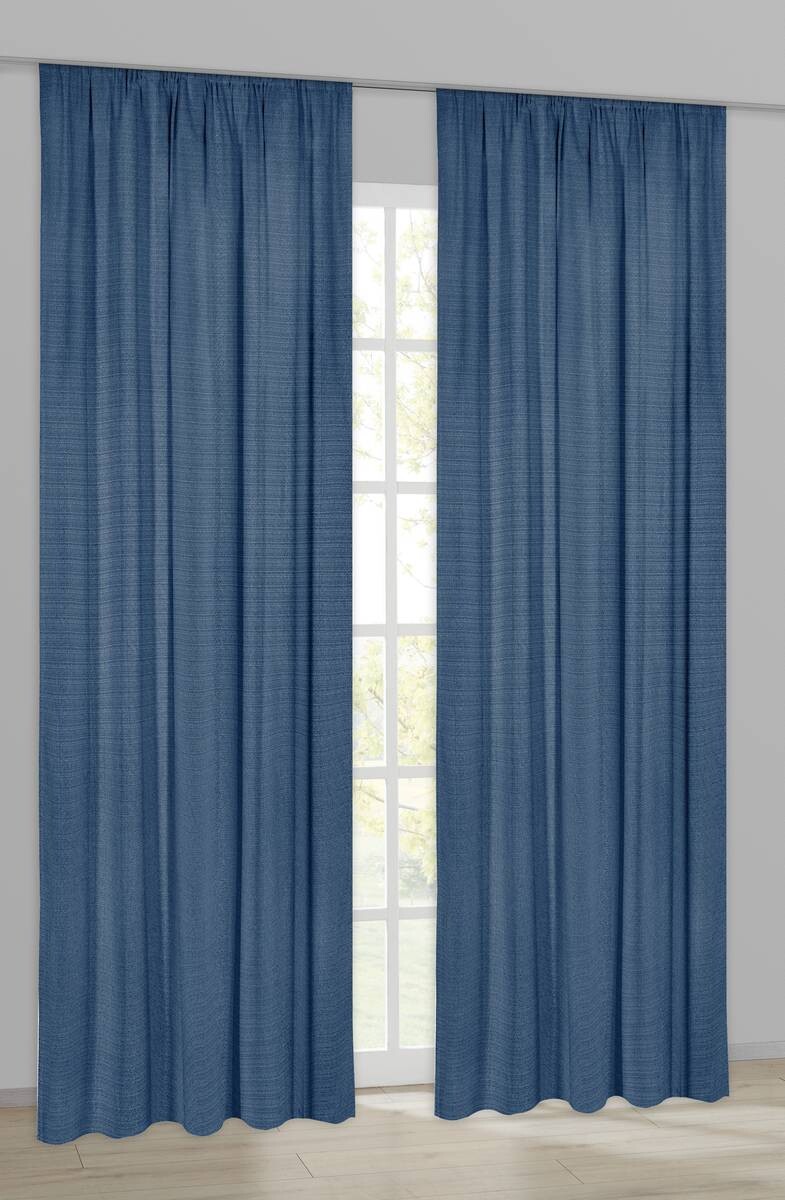 Dekovorhang Leo jeans B/L: ca. 135x245 cm