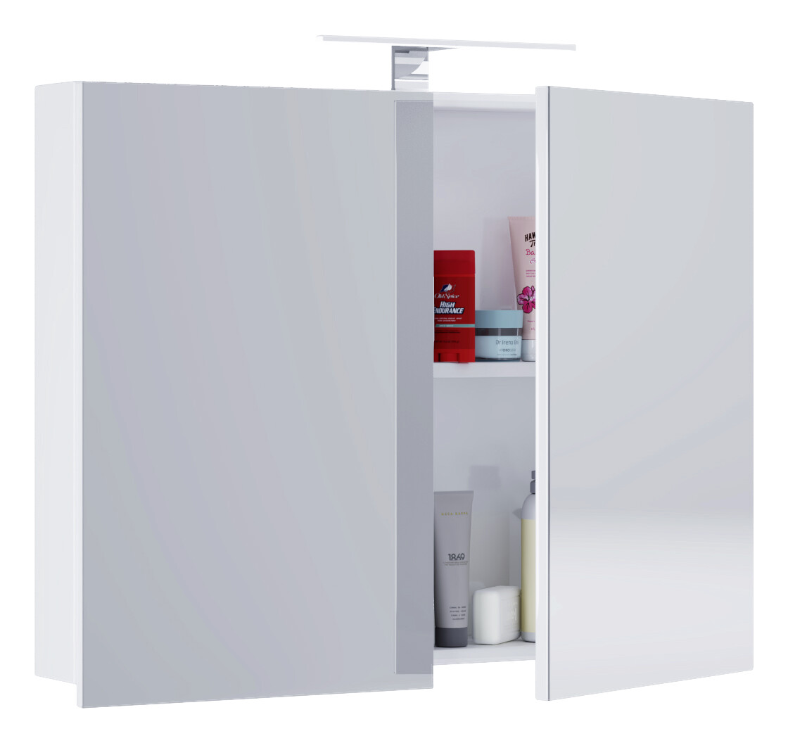 Spiegelschrank Badinos weiß B/H/T: ca. 80x62x12 cm